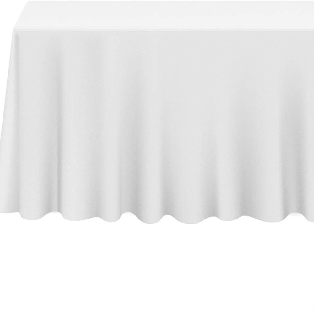 Lann's Linens - 90" x 132" Premium Tablecloth for Wedding/Banquet- White